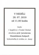 Bohoslužba Česká Olešná