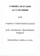 mše sv. Anny Česká Olešná