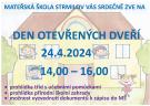 MŠ Den otevřených dveří plakát